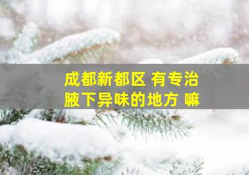 成都新都区 有专治腋下异味的地方 嘛